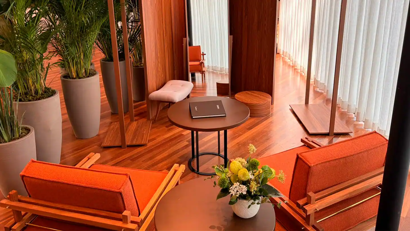 Plano aberto do showroom